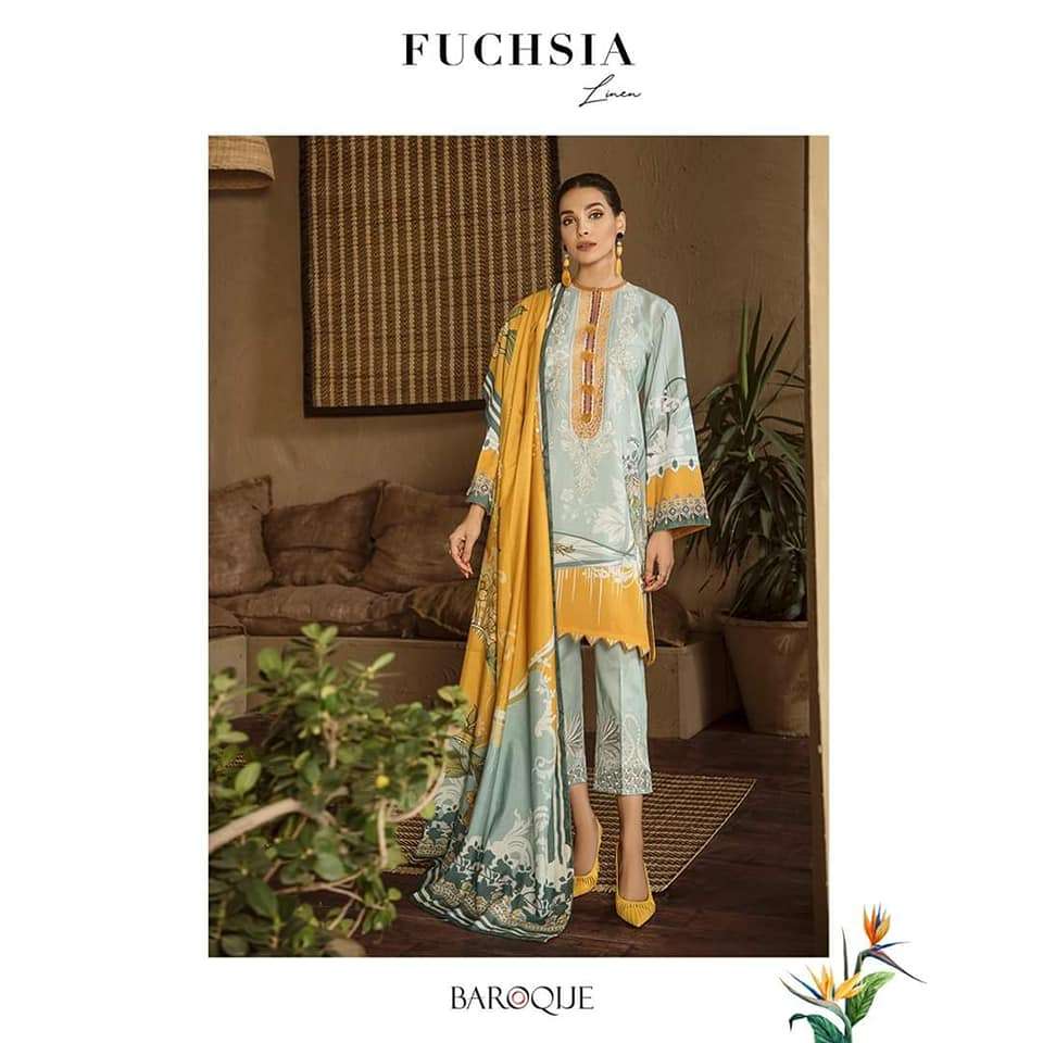 BAROQUE FUCHSIA PREMIUM LAWN - Master Replicas